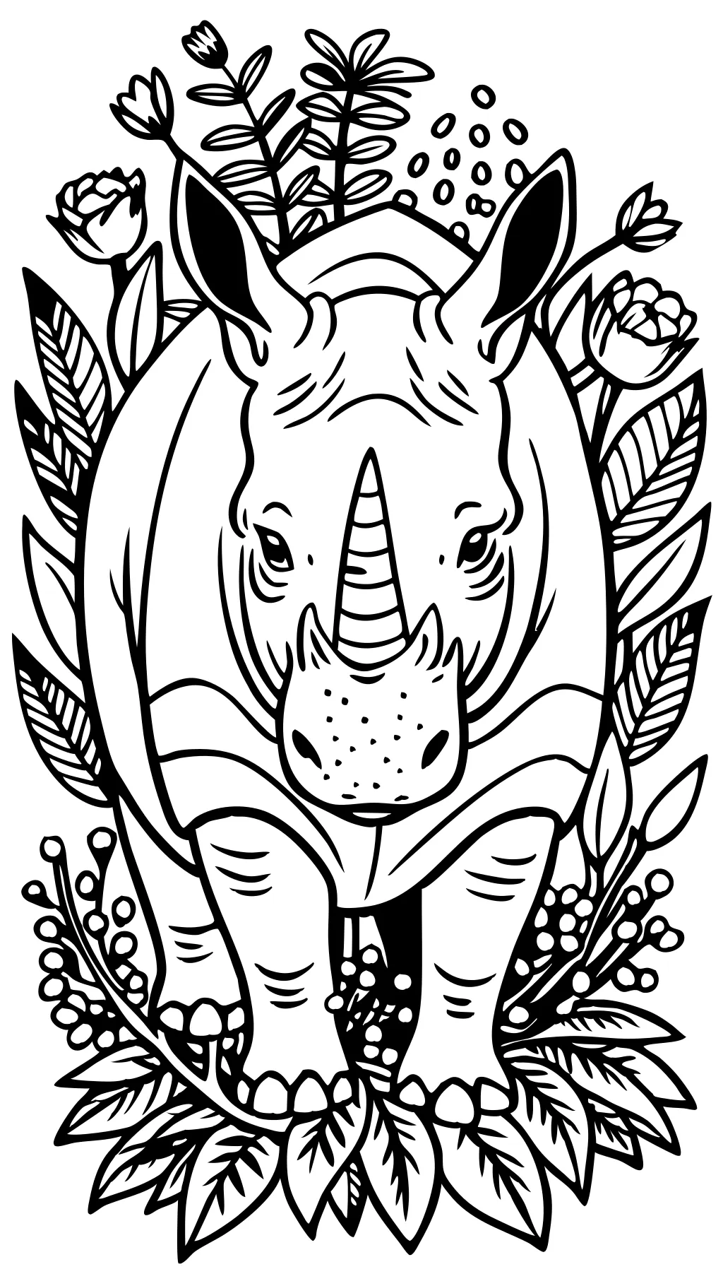 rhino coloring pages